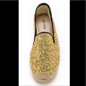 gold sequin soludos (never worn)